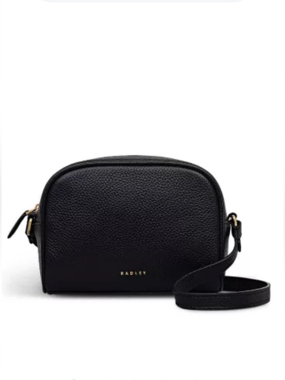 Radley London The Daily Zip Around Black Leather Bag Crossbody Purse